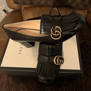 Women Gucci GG Mormont Pumps Black 39.5.  Comes with original box.